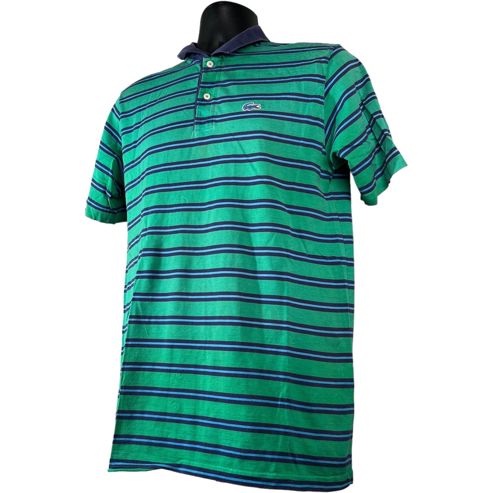 Collection of Vintage Izod Lacoste Striped Polo in a gallery layout