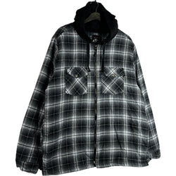 Collection of Plaid Hooded Workwear Jacket in a gallery layout