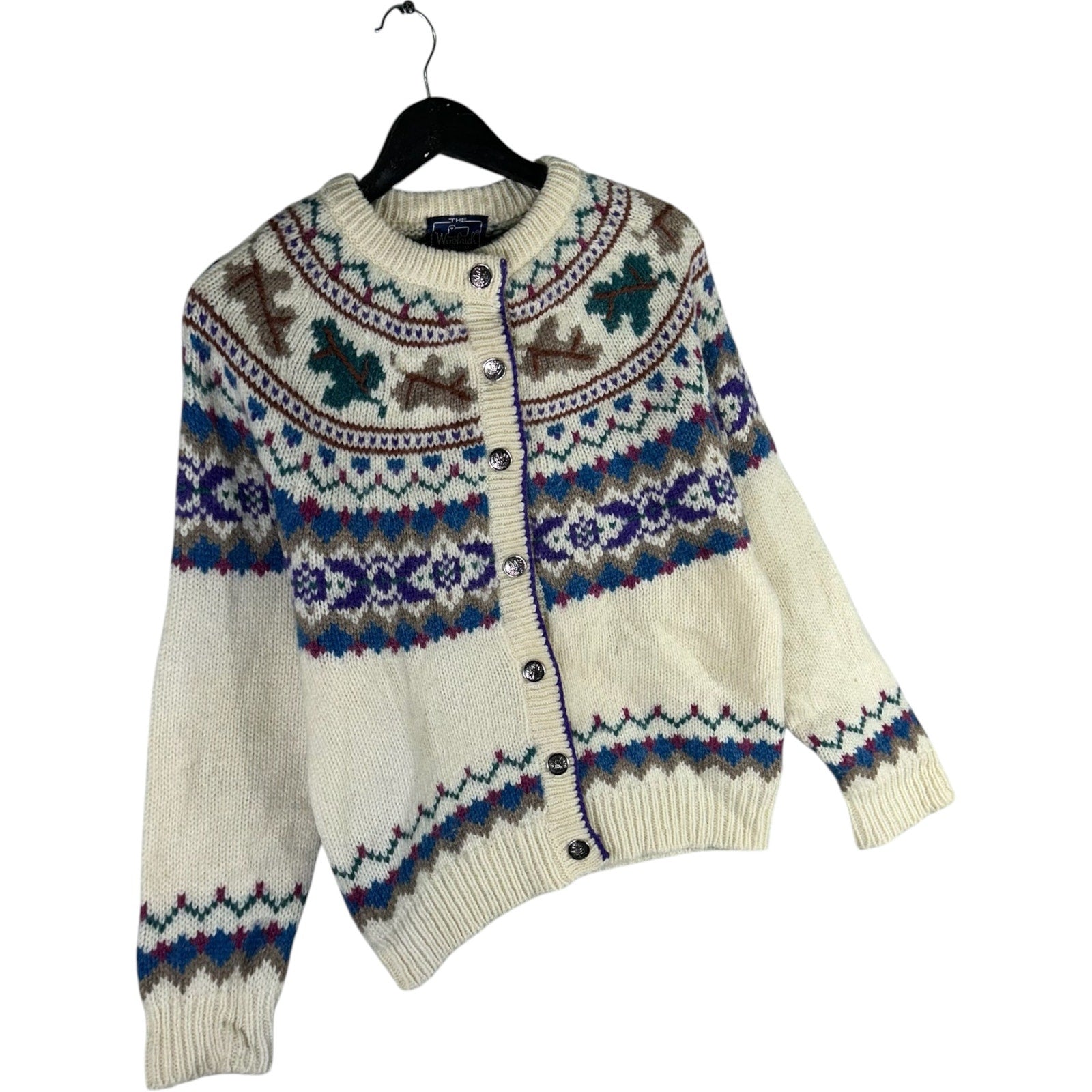 Collection of Vintage Women's Woolrich Button Down Sweater in a gallery layout