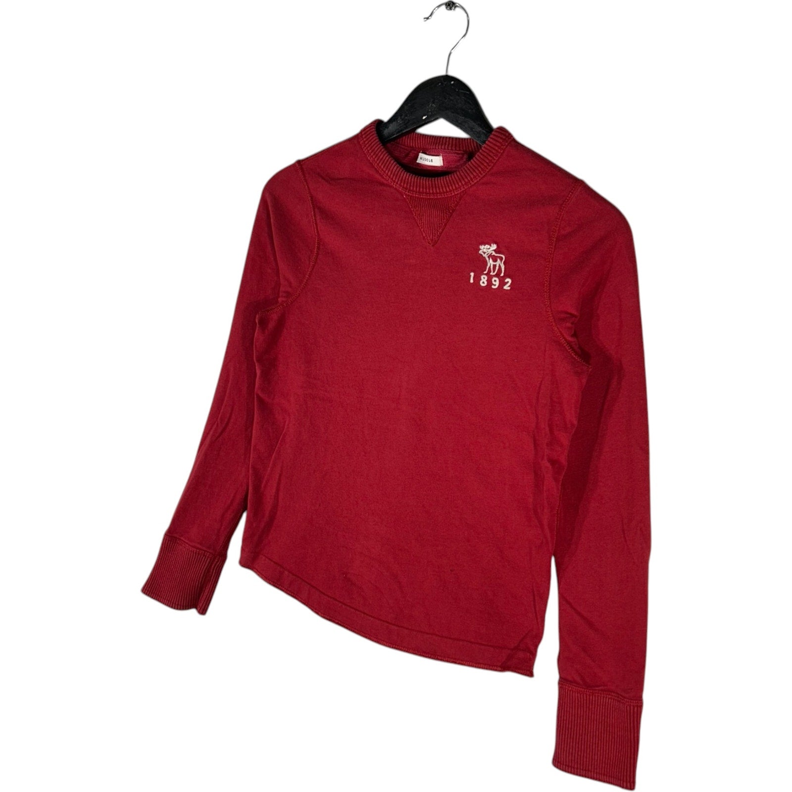 Collection of Youth Abercrombie & Fitch Moose Chest Logo Sweater in a gallery layout
