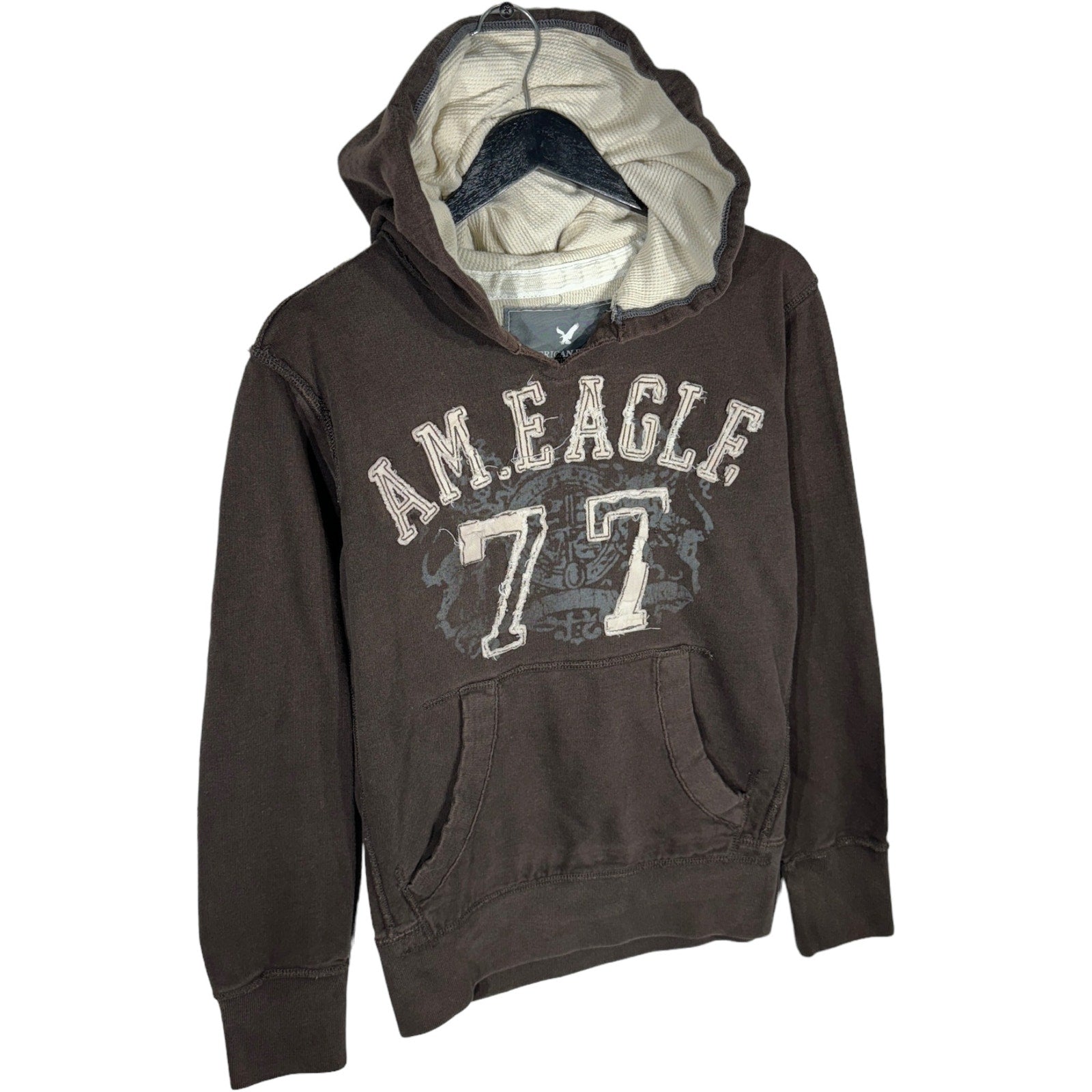 Collection of American Eagle Embroidered Pullover Hoodie in a gallery layout