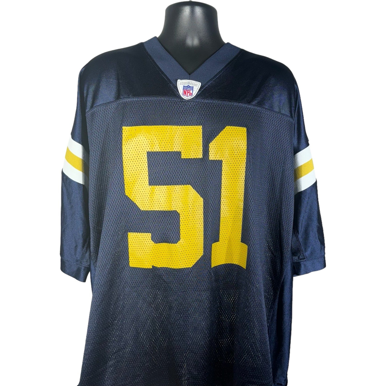 Collection of Reebok New Orleans Saints #51 Jonathan Vilma NFL Jersey in a gallery layout