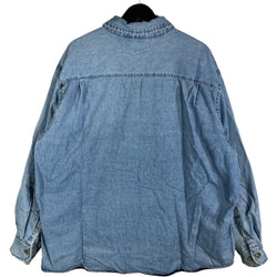 Collection of Basic Editions Fleece Lined Denim Button Down in a gallery layout