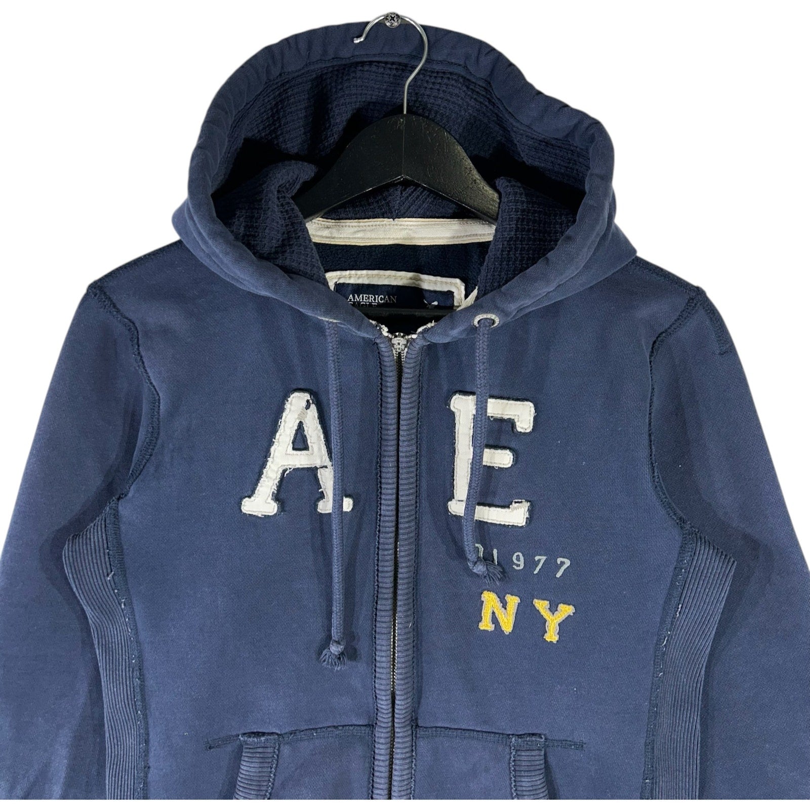 Collection of American Eagle Logo Full Zip Hoodie in a gallery layout