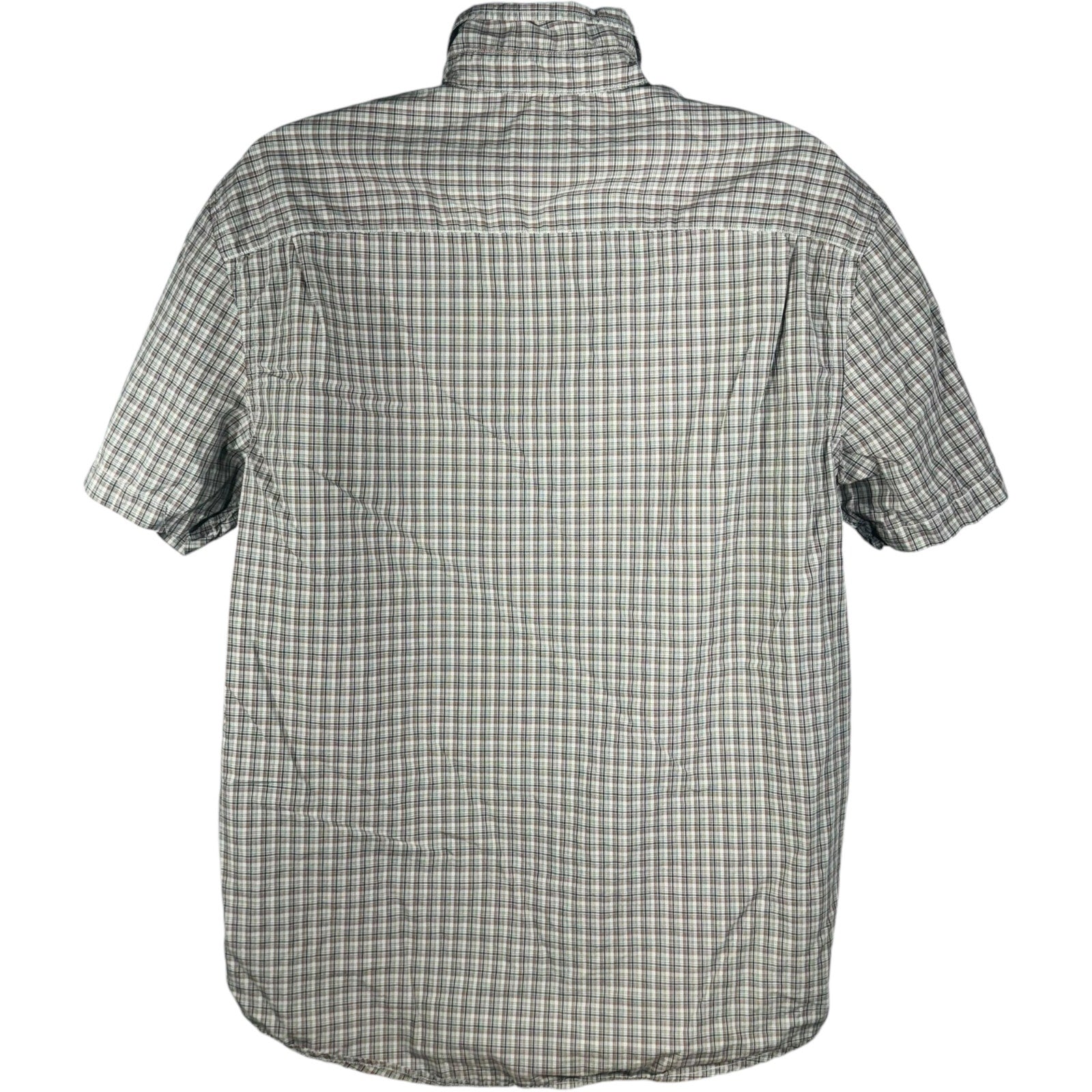 Collection of Gap Plaid Short Sleeve Button Up in a gallery layout