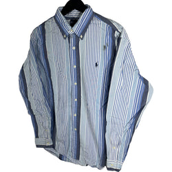 Collection of Ralph Lauren Classic Fit Striped Long Sleeve Dress Shirt in a gallery layout