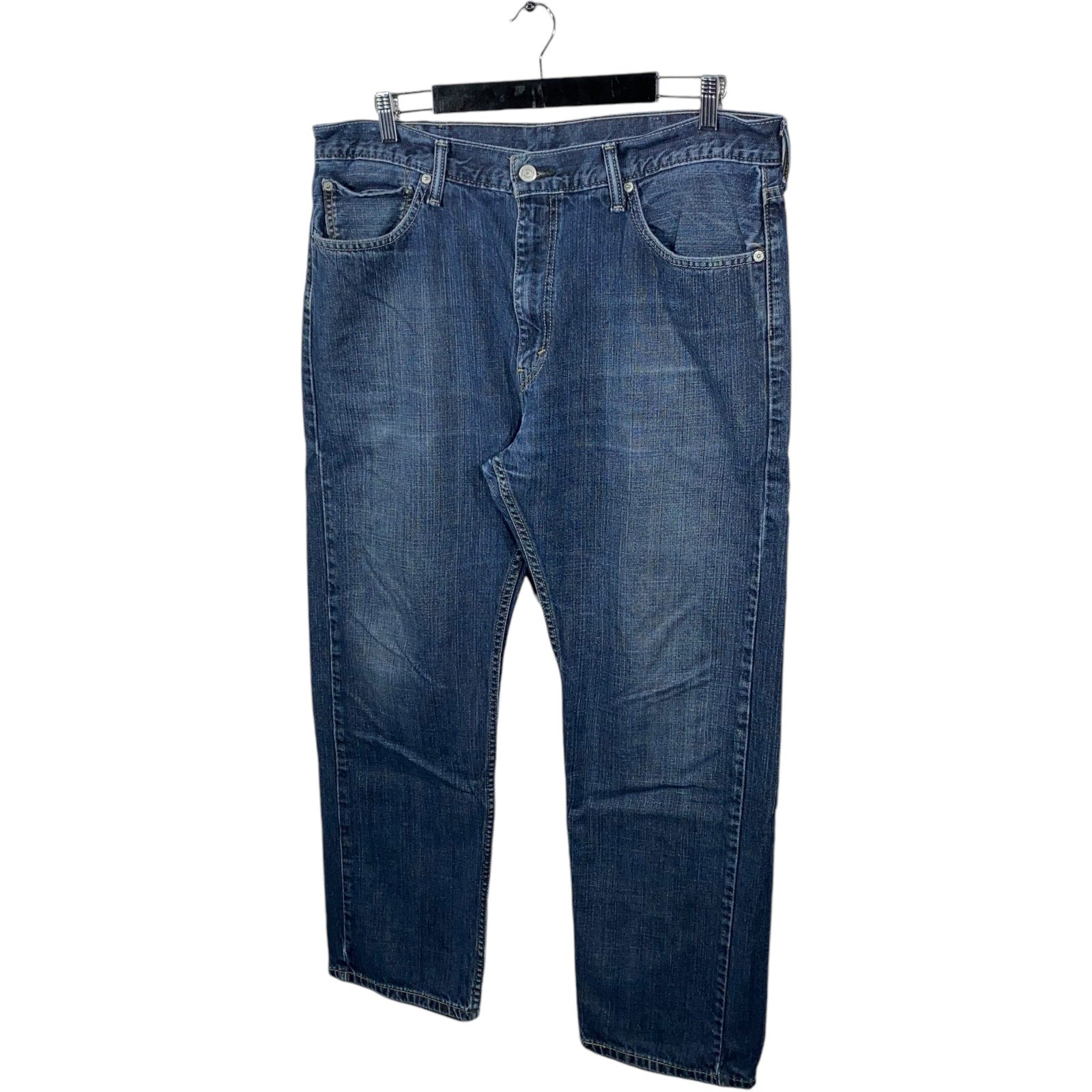 Collection of Levi's 505 Denim Straight Leg Jeans 38x30 in a gallery layout