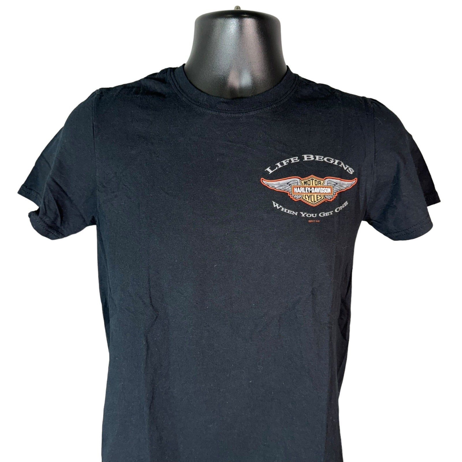 Collection of Harley Davidson Barb's H-D Mount Ephraim NJ Souvenir Tee in a gallery layout