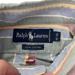 Collection of Ralph Lauren Striped Long Sleeve Button Down Dress Shirt in a gallery layout