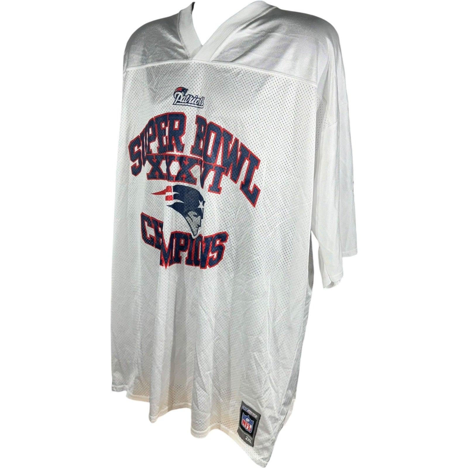 Collection of New England Patriots Super Bowl 36 Champions NFL Jersey in a gallery layout