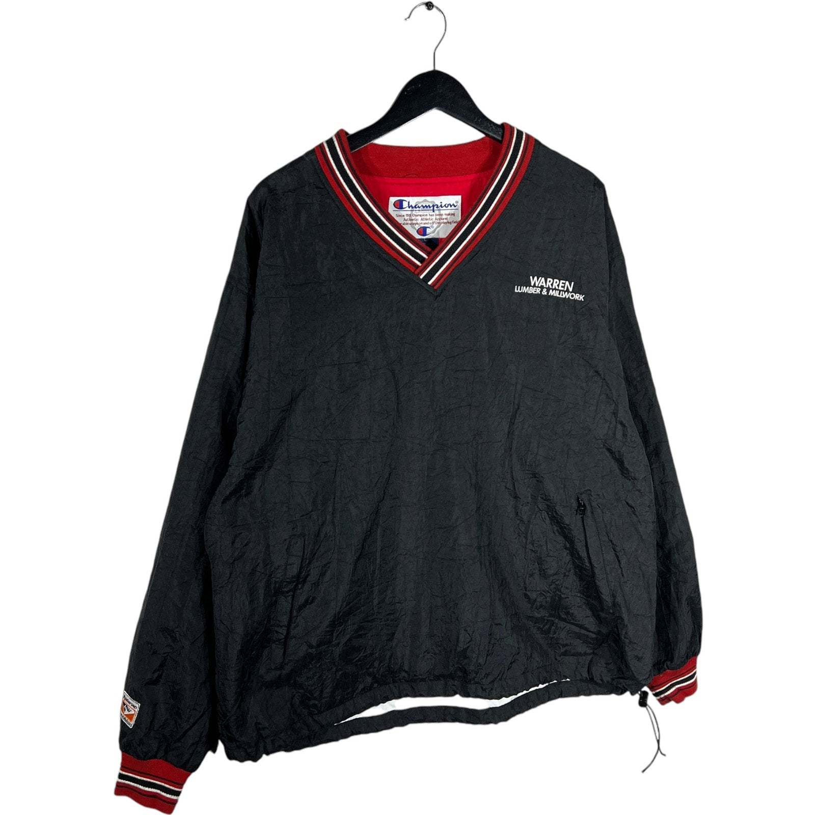 Collection of Champion Warren Lumbers Mills V-Neck Windbreaker in a gallery layout