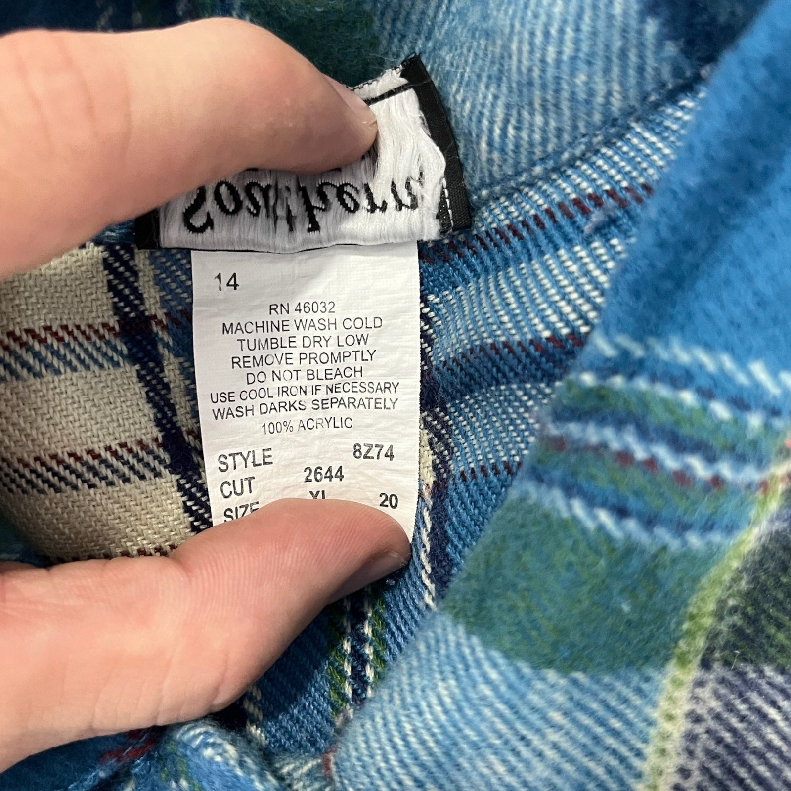 Collection of Southern Lady Plaid Long Sleeve Flannel in a gallery layout