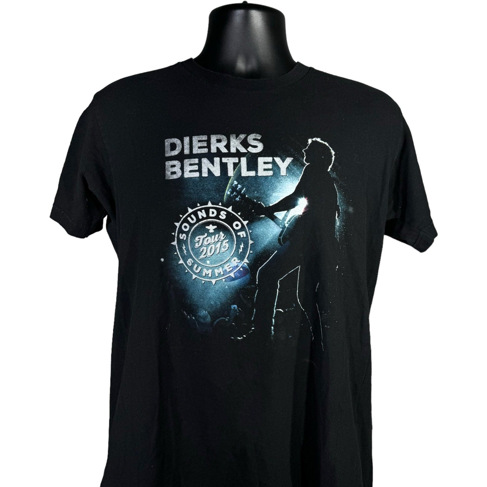 Collection of Dierks Bentley Sound Of Summer Tour USA Tee 2015 in a gallery layout