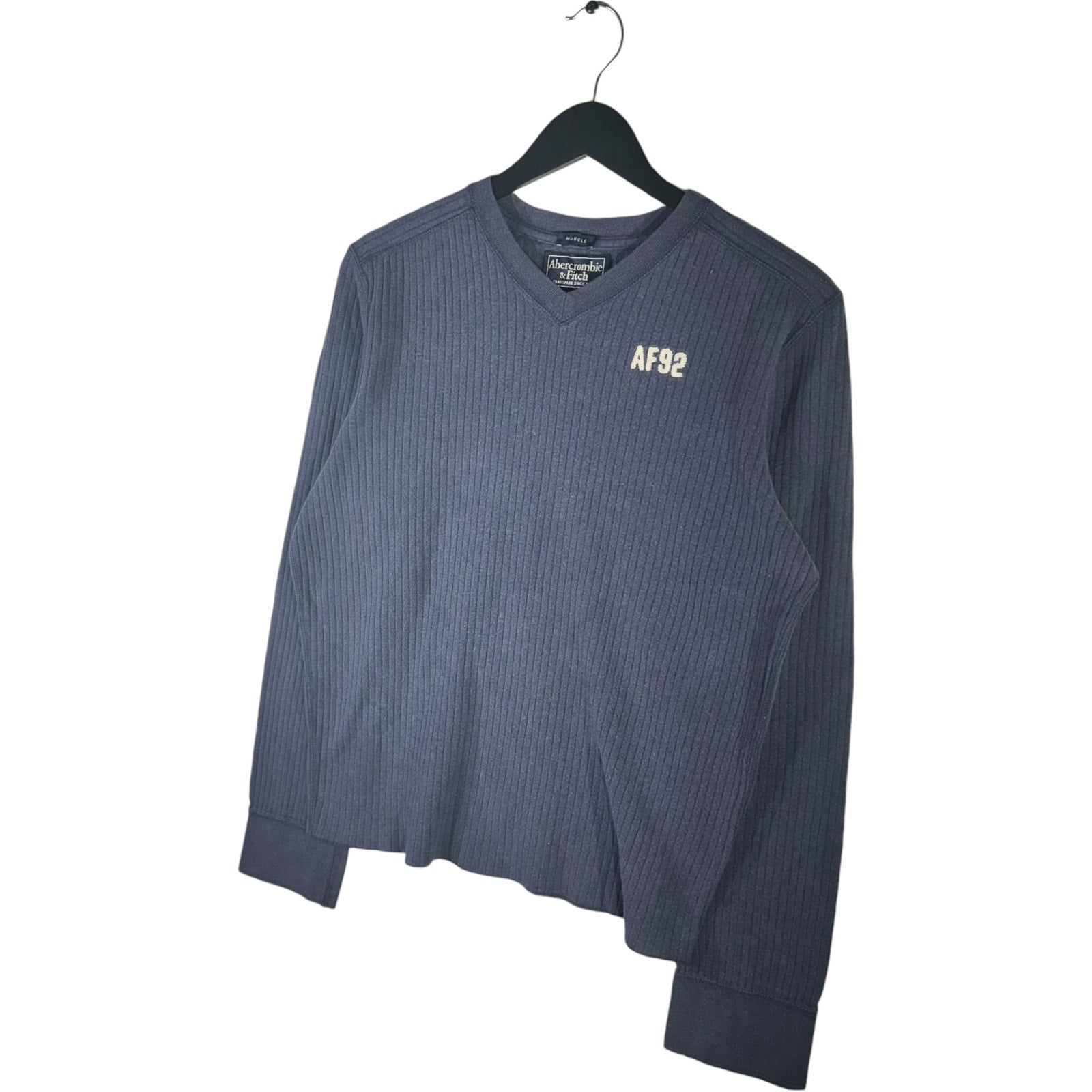 Collection of Abercrombie & Fitch V-Neck Long Sleeve in a gallery layout