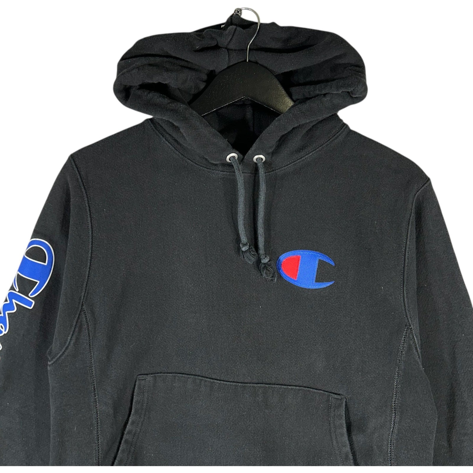 Collection of Champion Reverse Weave Logo Spellout Hoodie in a gallery layout