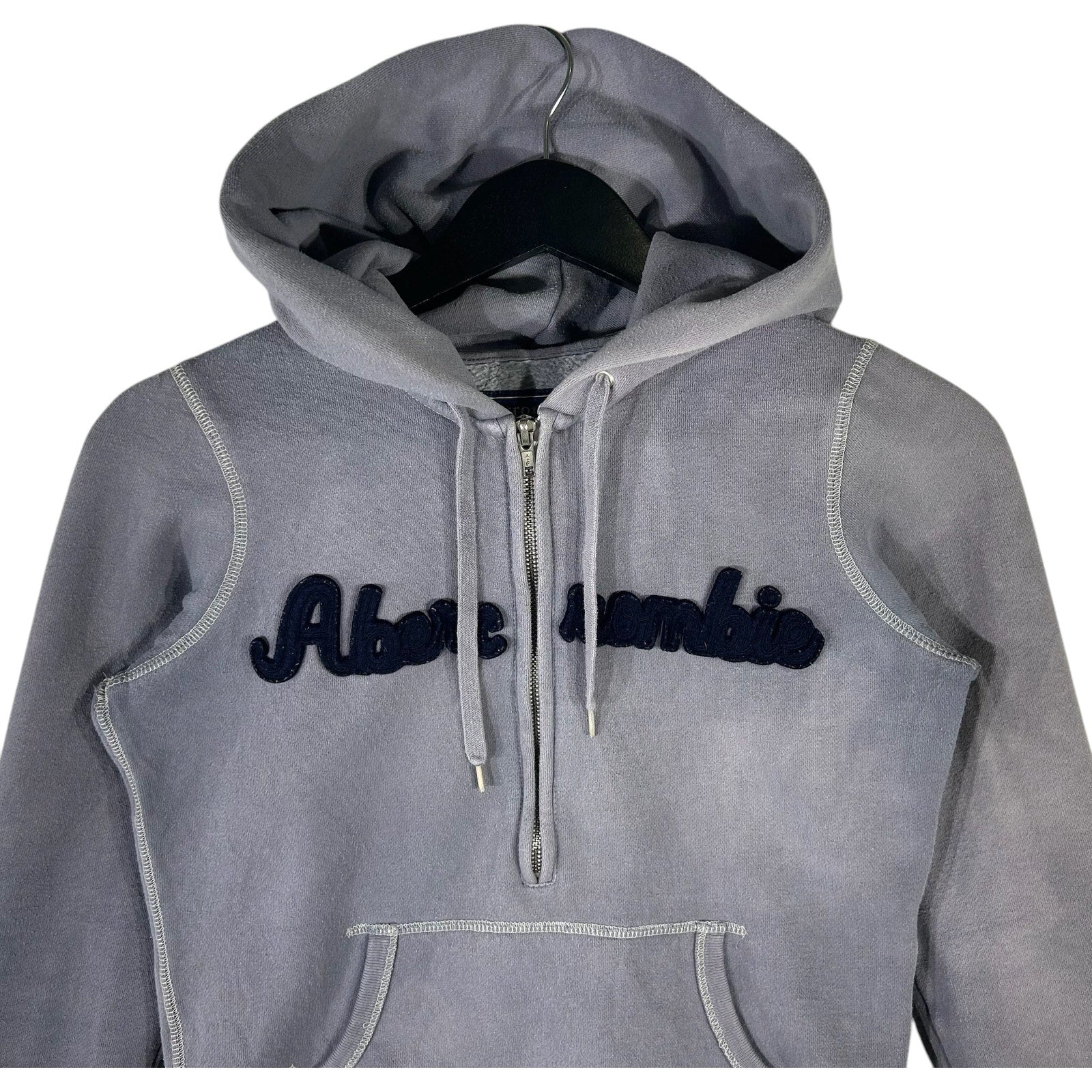 Collection of Women's Abercrombie and Fitch Half-Zip Hoodie in a gallery layout
