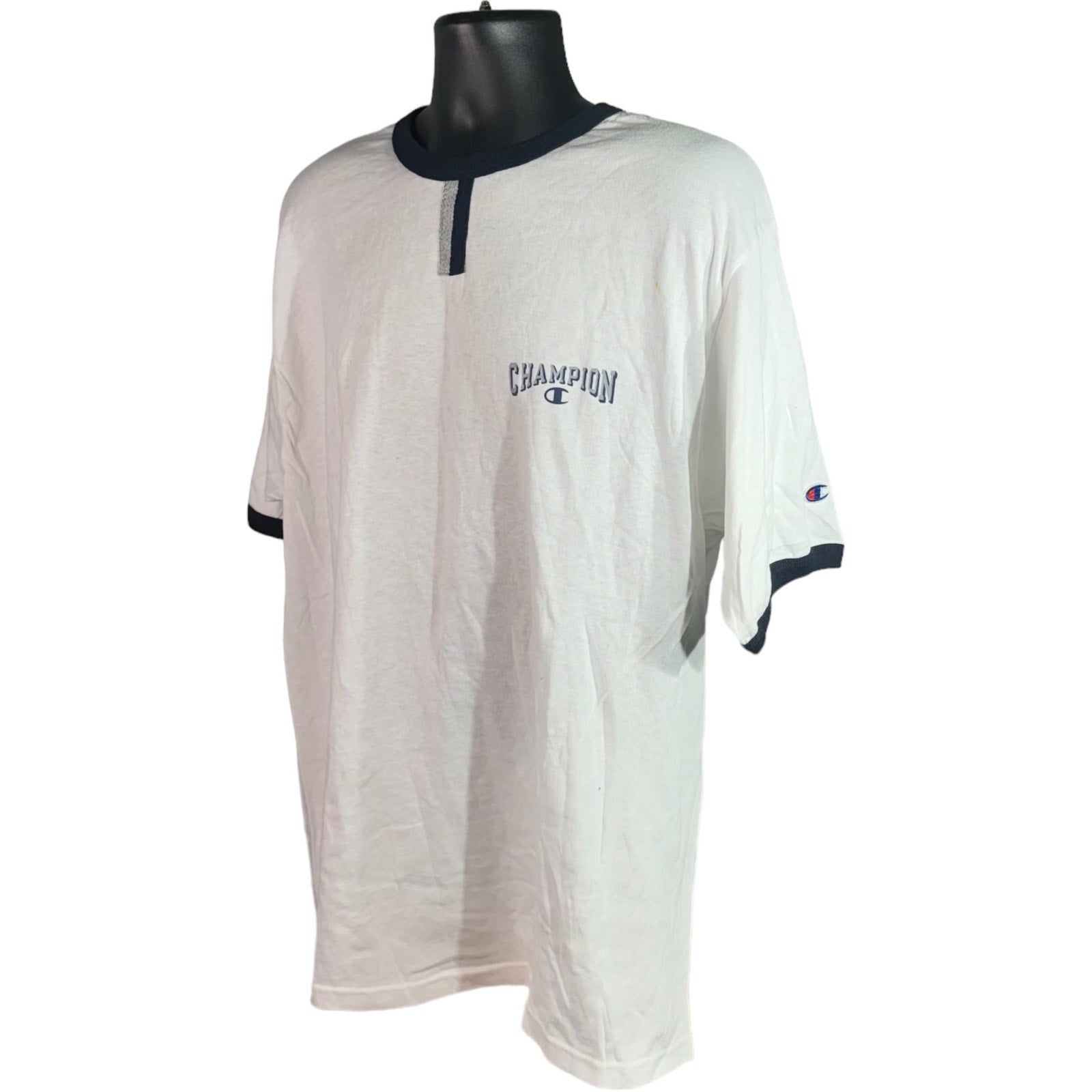 Collection of NWT Champion Mini Spellout Ringer Tee in a gallery layout