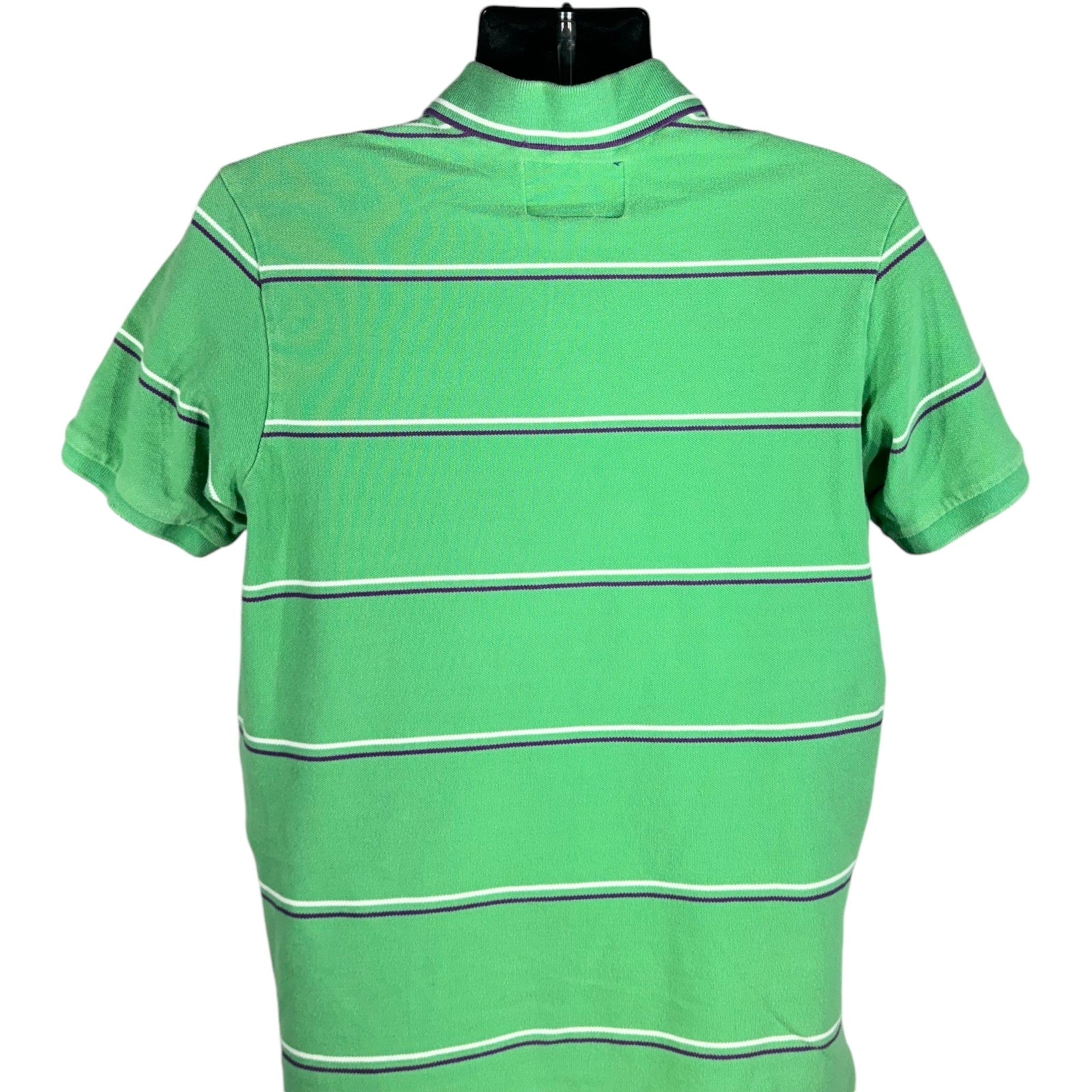 Collection of Abercrombie & Fitch Striped Short Sleeve Polo in a gallery layout