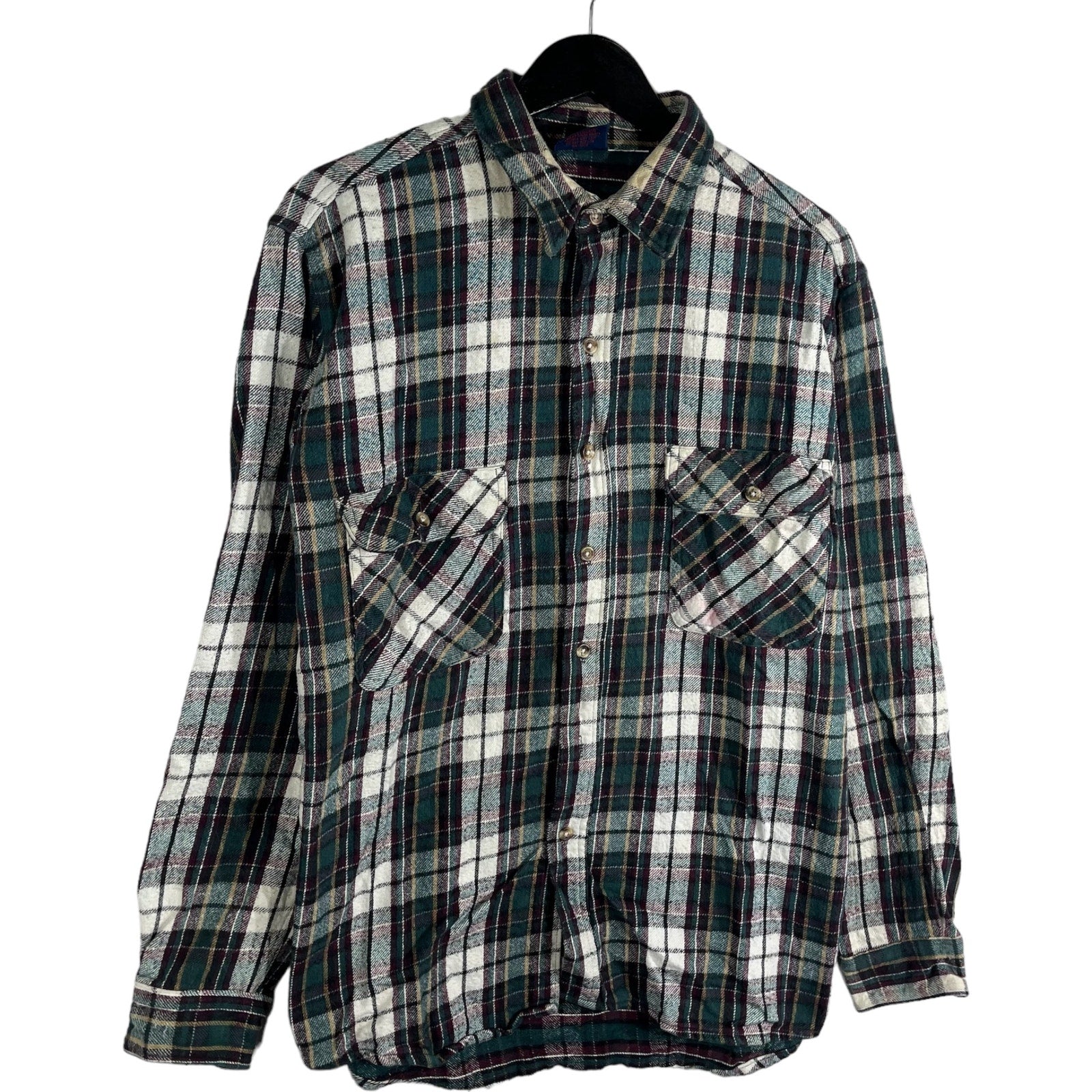 Collection of Dakota Plaid Long Sleeve Button Down Flannel in a gallery layout