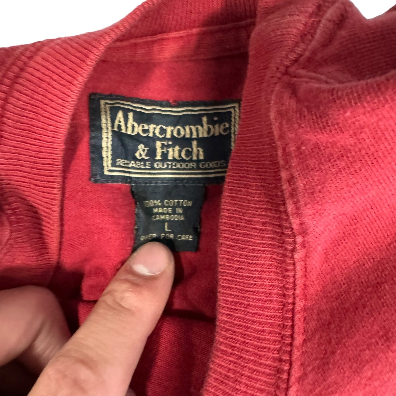 Collection of Abercrombie & Fitch Spell Out Muscle Fit Long Sleeve Tee in a gallery layout