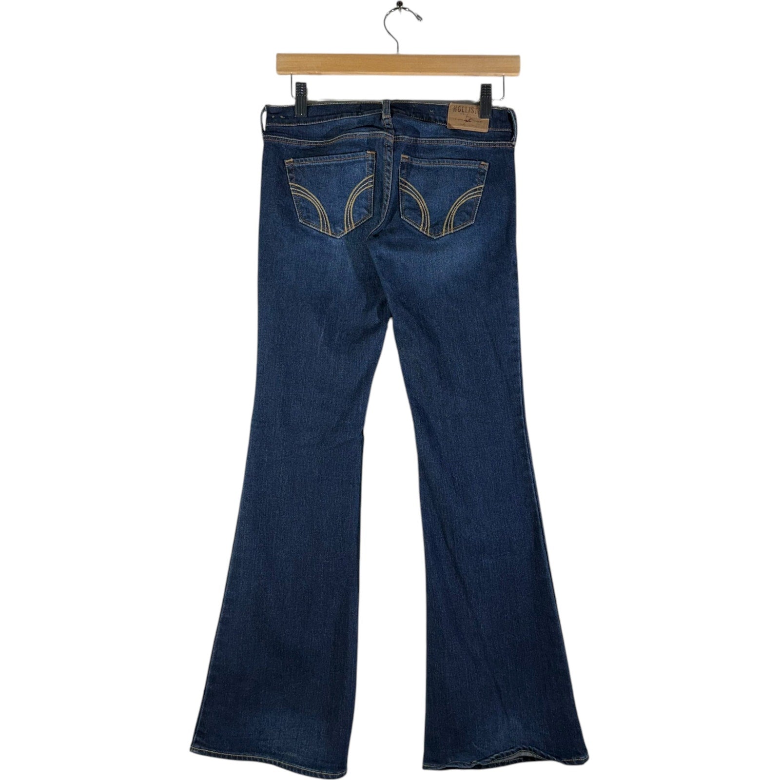 Collection of Women's Hollister Stretch Denim Flared Jeans 25x31 in a gallery layout