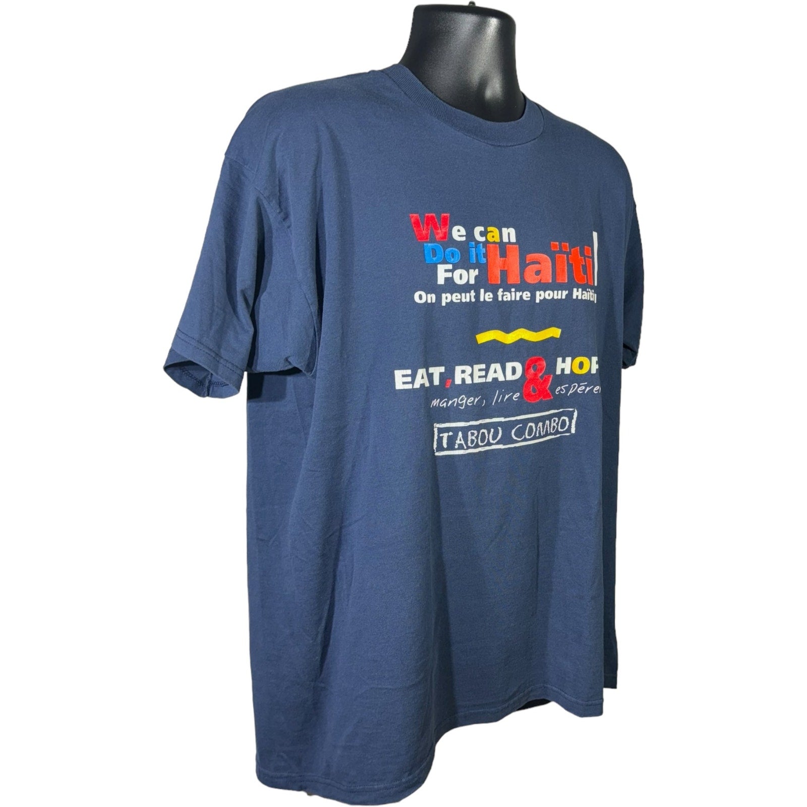 Collection of Vintage Haiti "Eat, Read, & Hope" Tee in a gallery layout