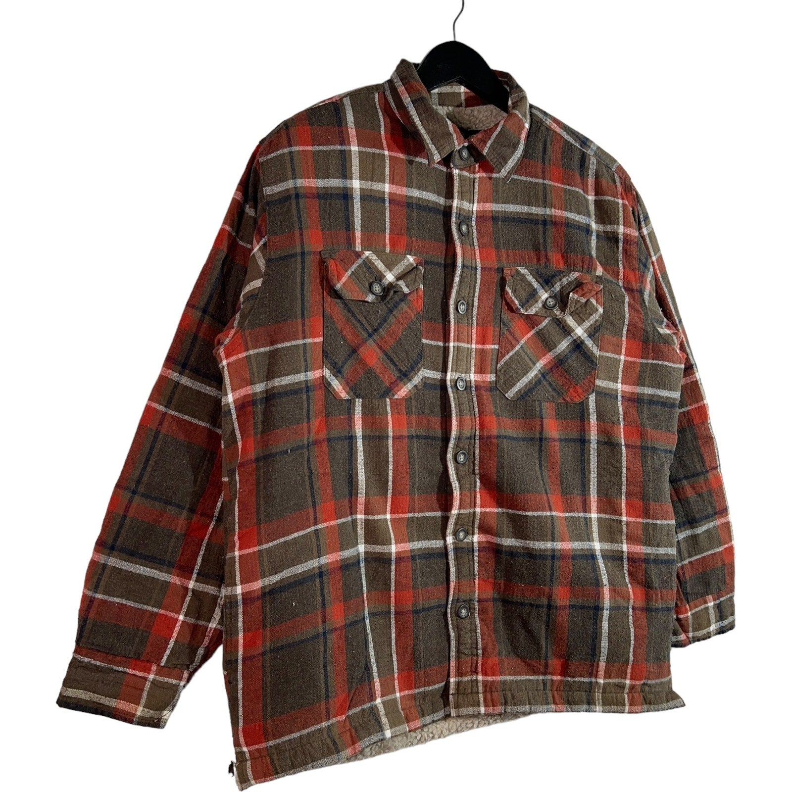 Collection of Faded Glory Button Up Flannel Jacket in a gallery layout