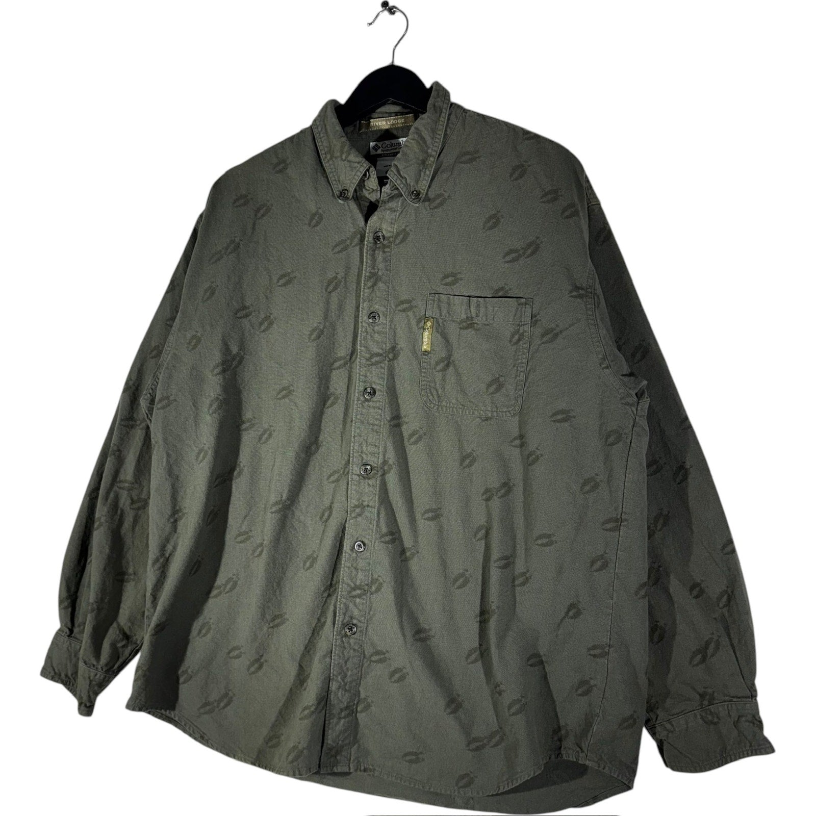 Collection of Columbia River Lodge Hoof Print Pattern Long Sleeve Button Up in a gallery layout