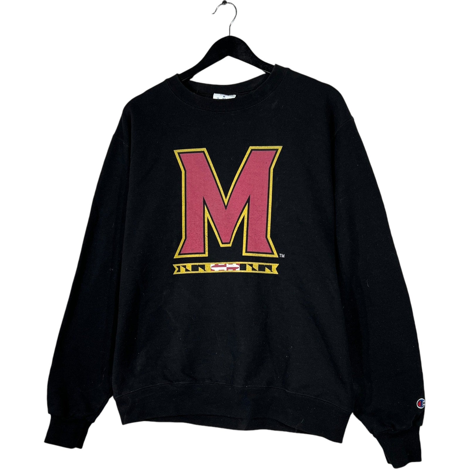 Collection of Champion University Of Maryland Logo Crewneck in a gallery layout