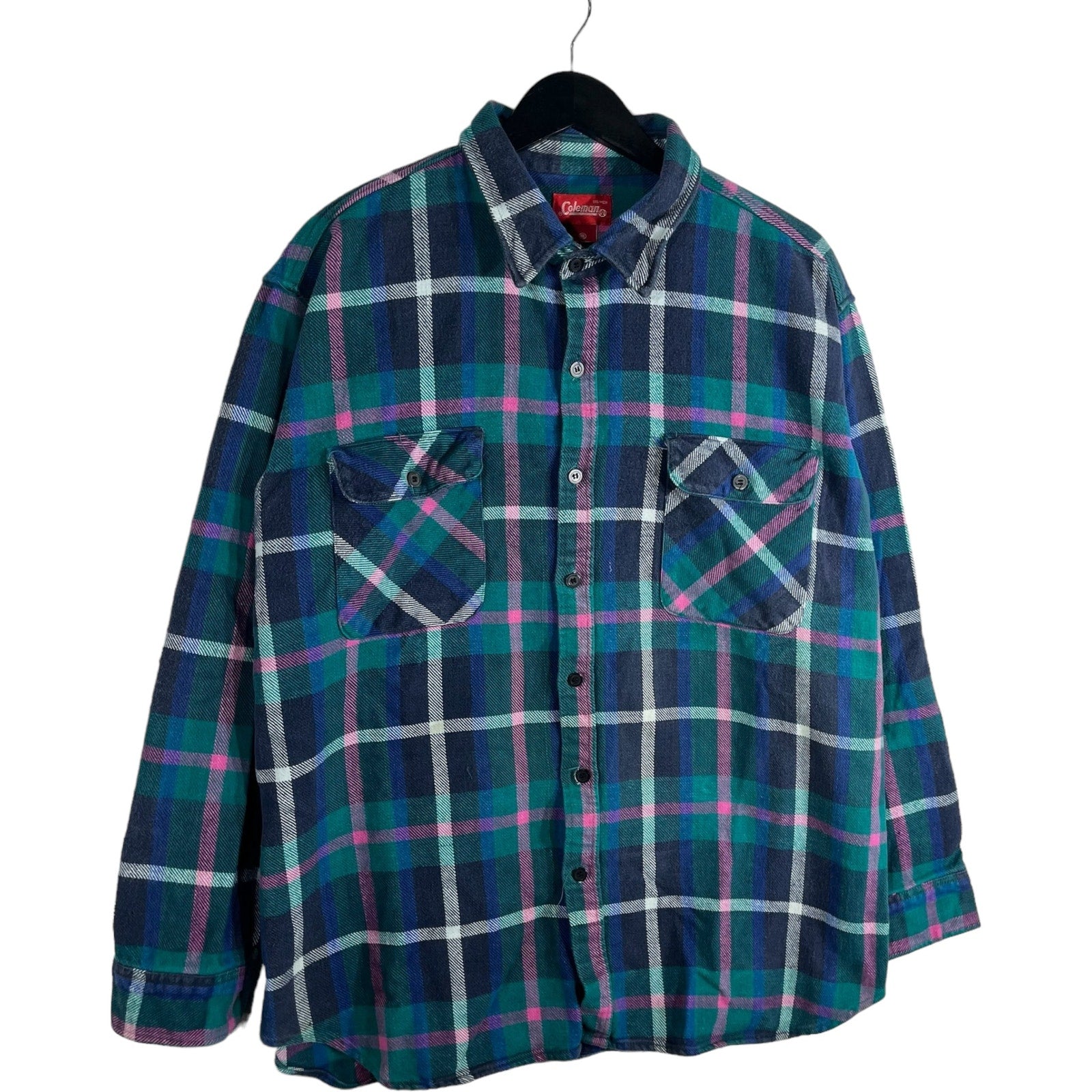 Collection of Coleman Plaid Long Sleeve Flannel in a gallery layout
