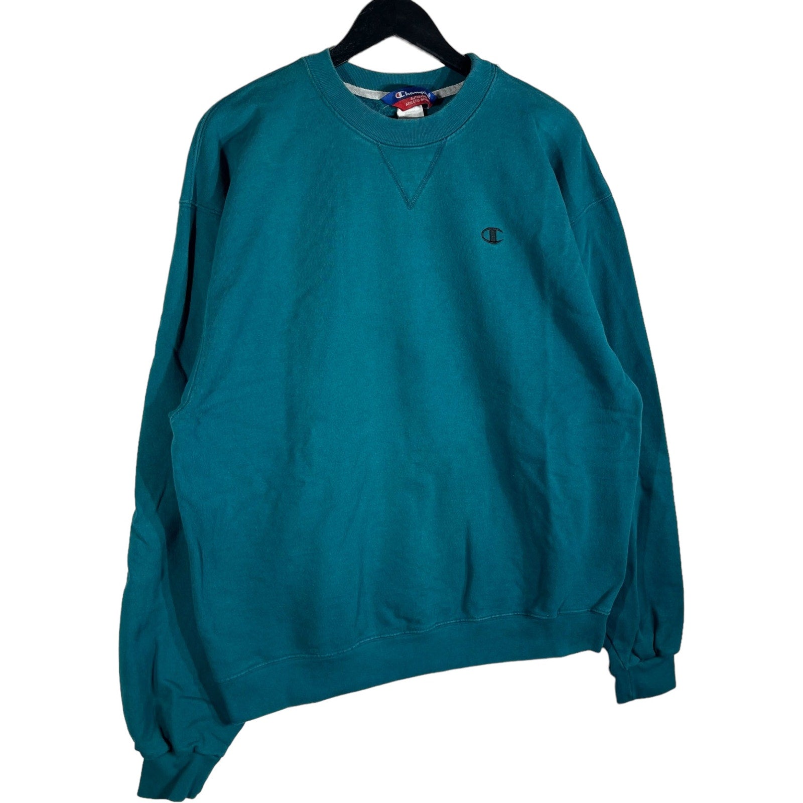 Collection of Champion Embroidered Logo Pullover Crewneck in a gallery layout