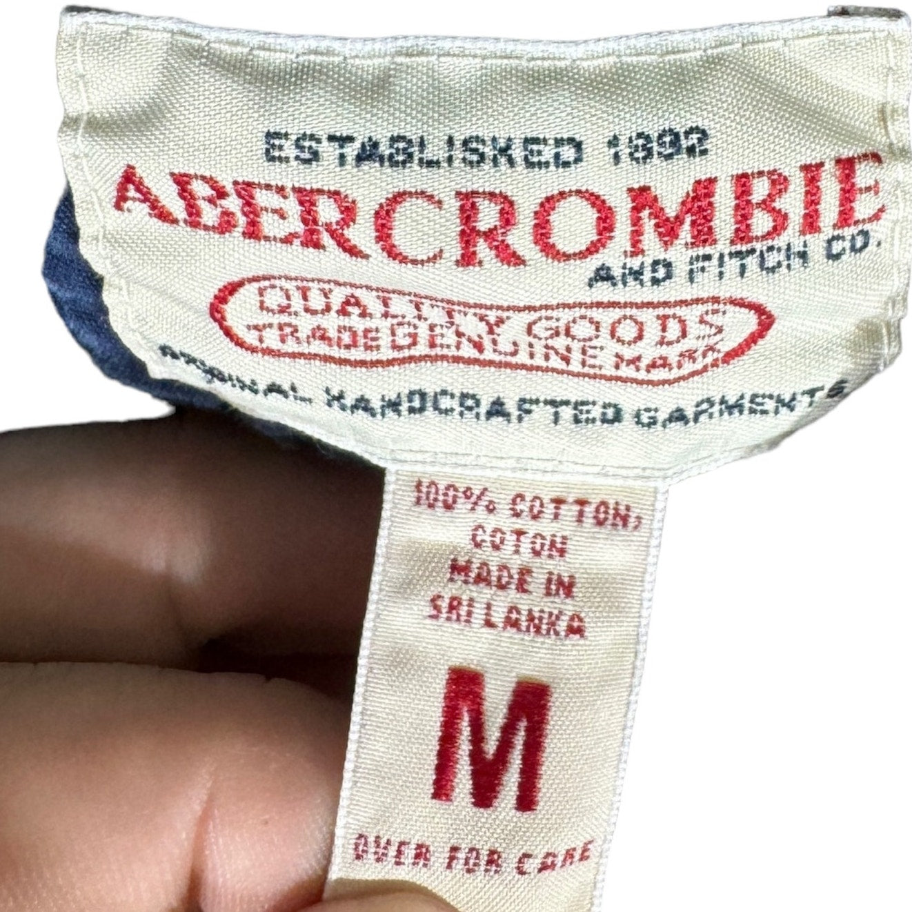 Collection of Abercrombie Embroidered Spellout Pullover Crewneck in a gallery layout