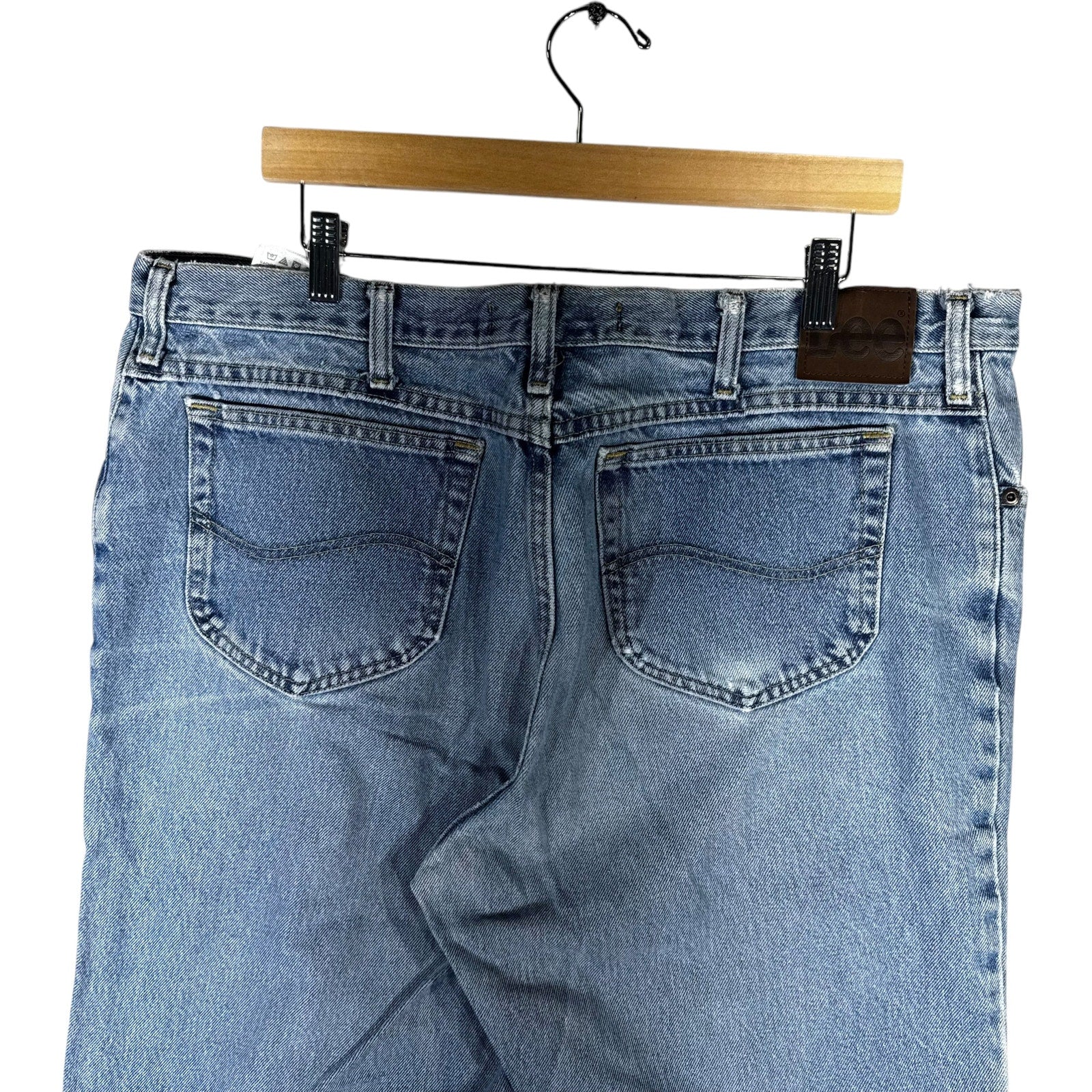 Collection of Lee Denim Straight Leg Jeans 40x30 in a gallery layout