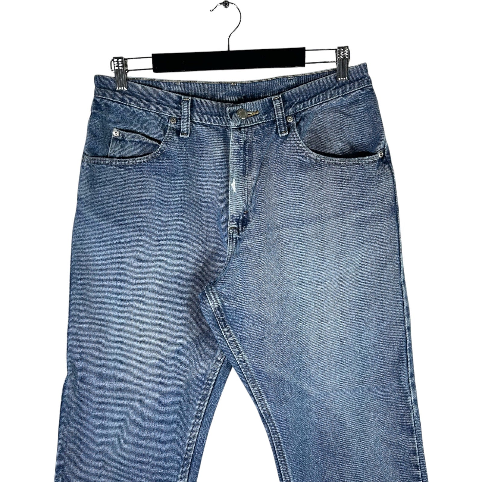 Collection of Wrangler Denim Wide Leg Jeans 34x30 in a gallery layout