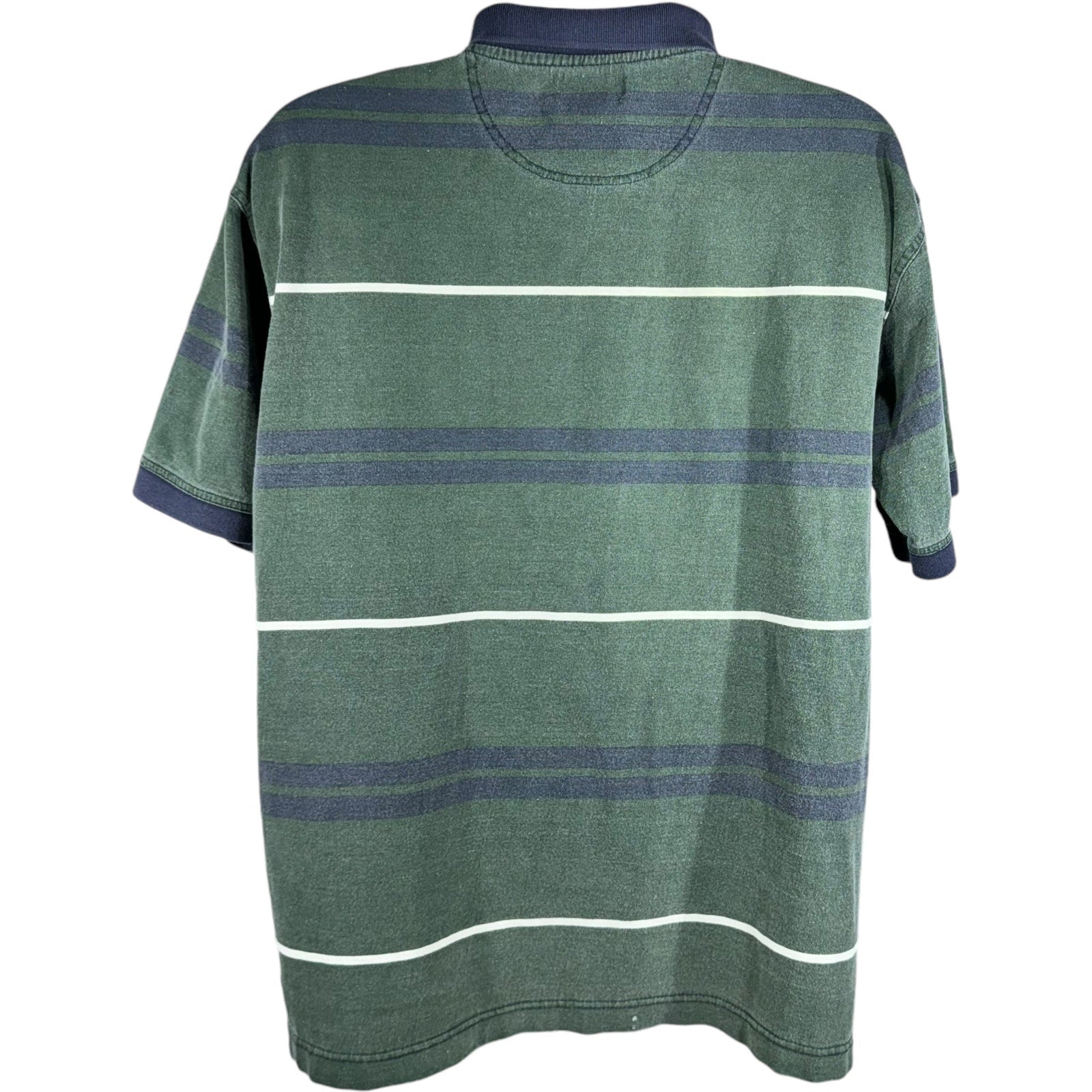 Collection of St. John's Bay Striped Short Sleeve Polo in a gallery layout