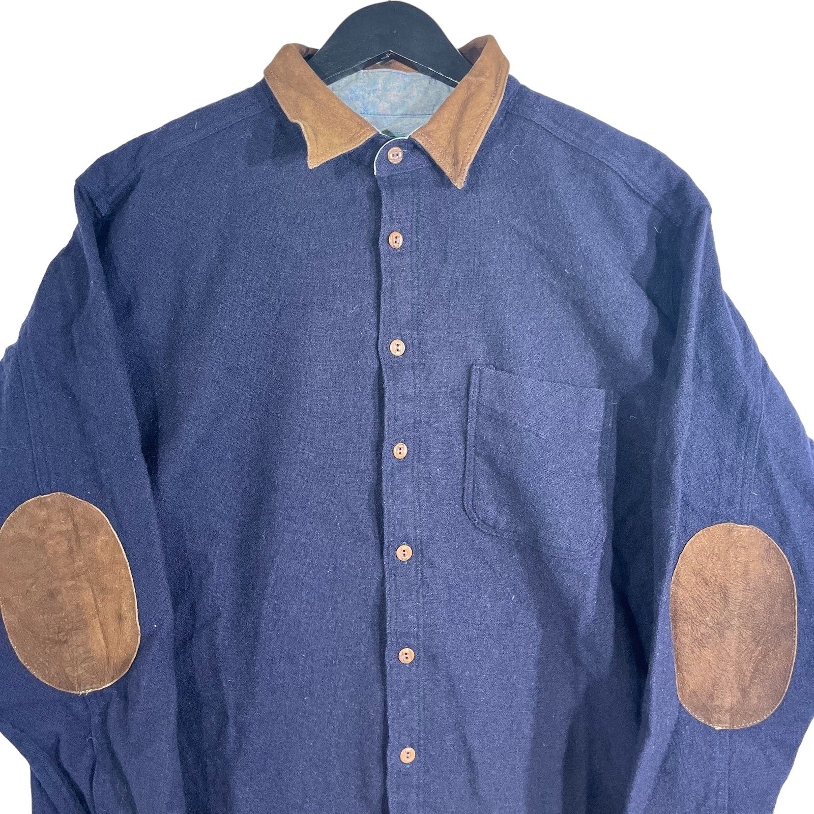 Collection of Woolrich Paded Elbow Long Sleeve Button Down in a gallery layout