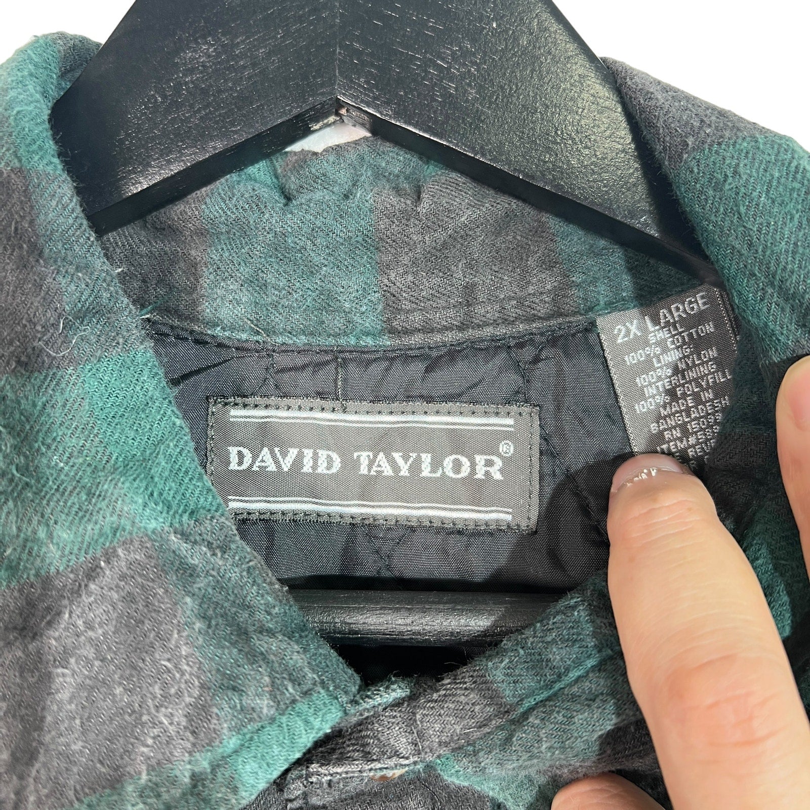 Collection of Vintage David Taylor Insulated Flannel in a gallery layout