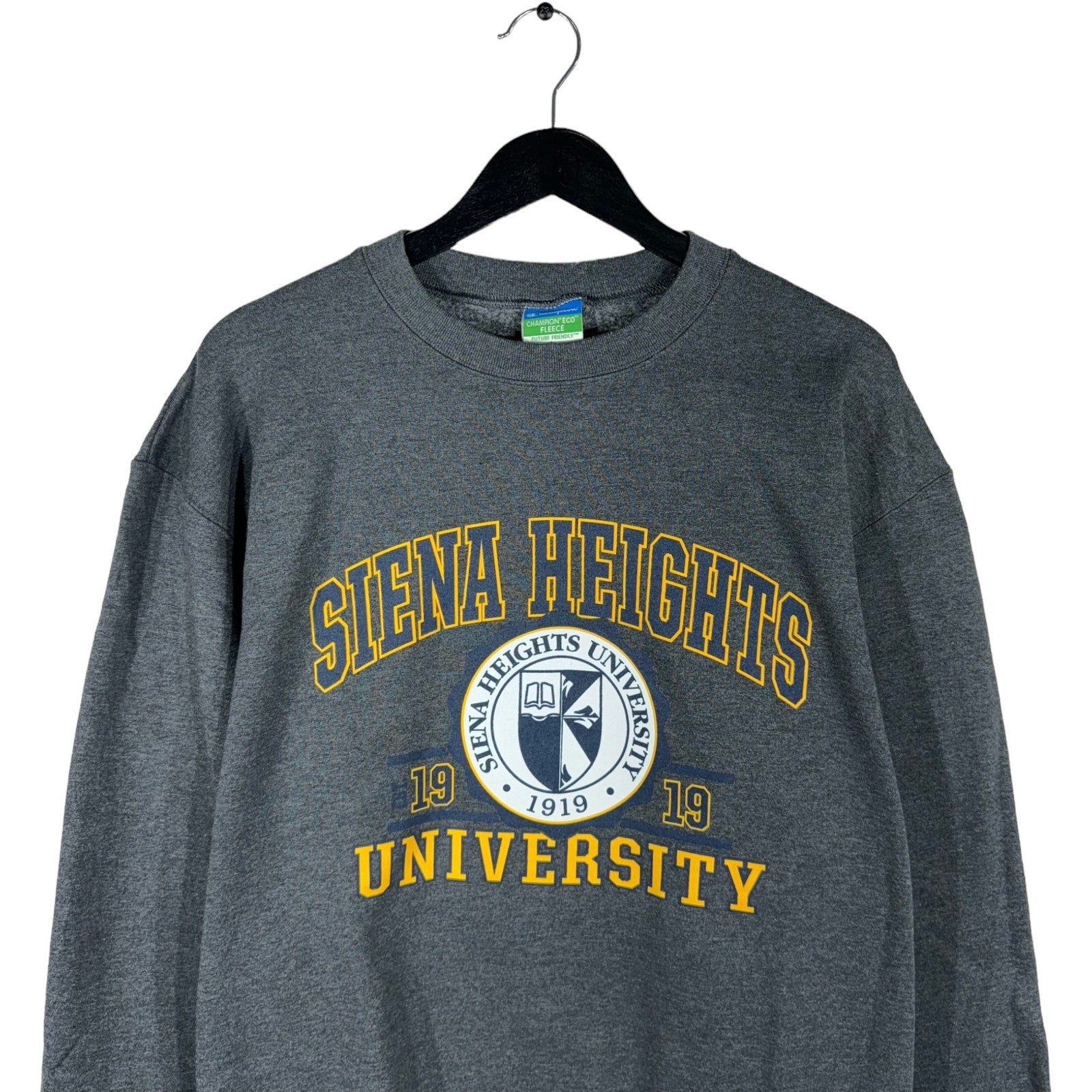 Collection of Champion Siena Heights University Crest Logo Crewneck in a gallery layout