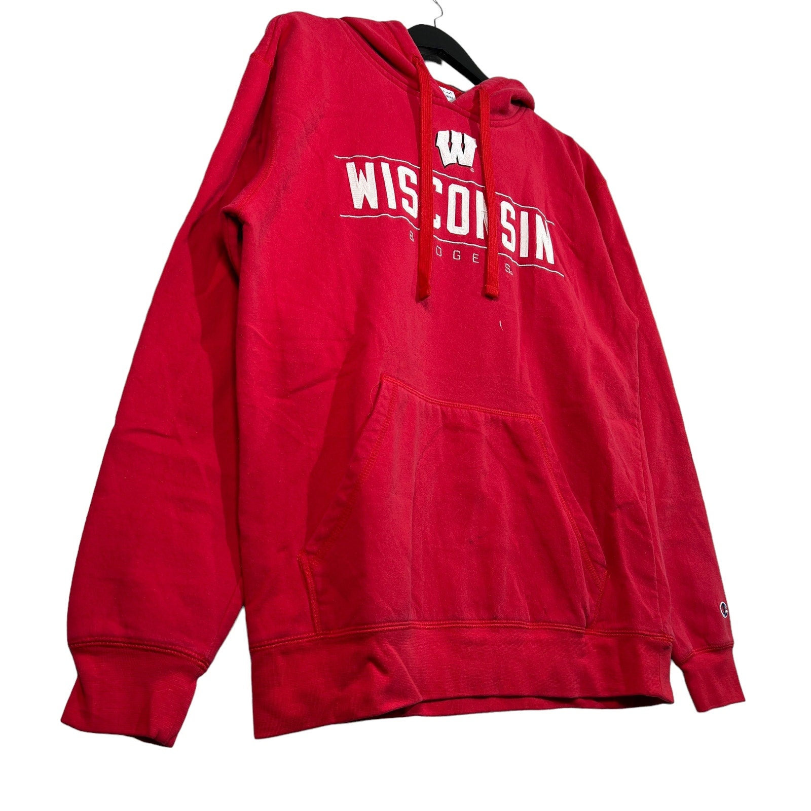 Collection of Champion Wisconsin Badger Embroidered College Hoodie in a gallery layout