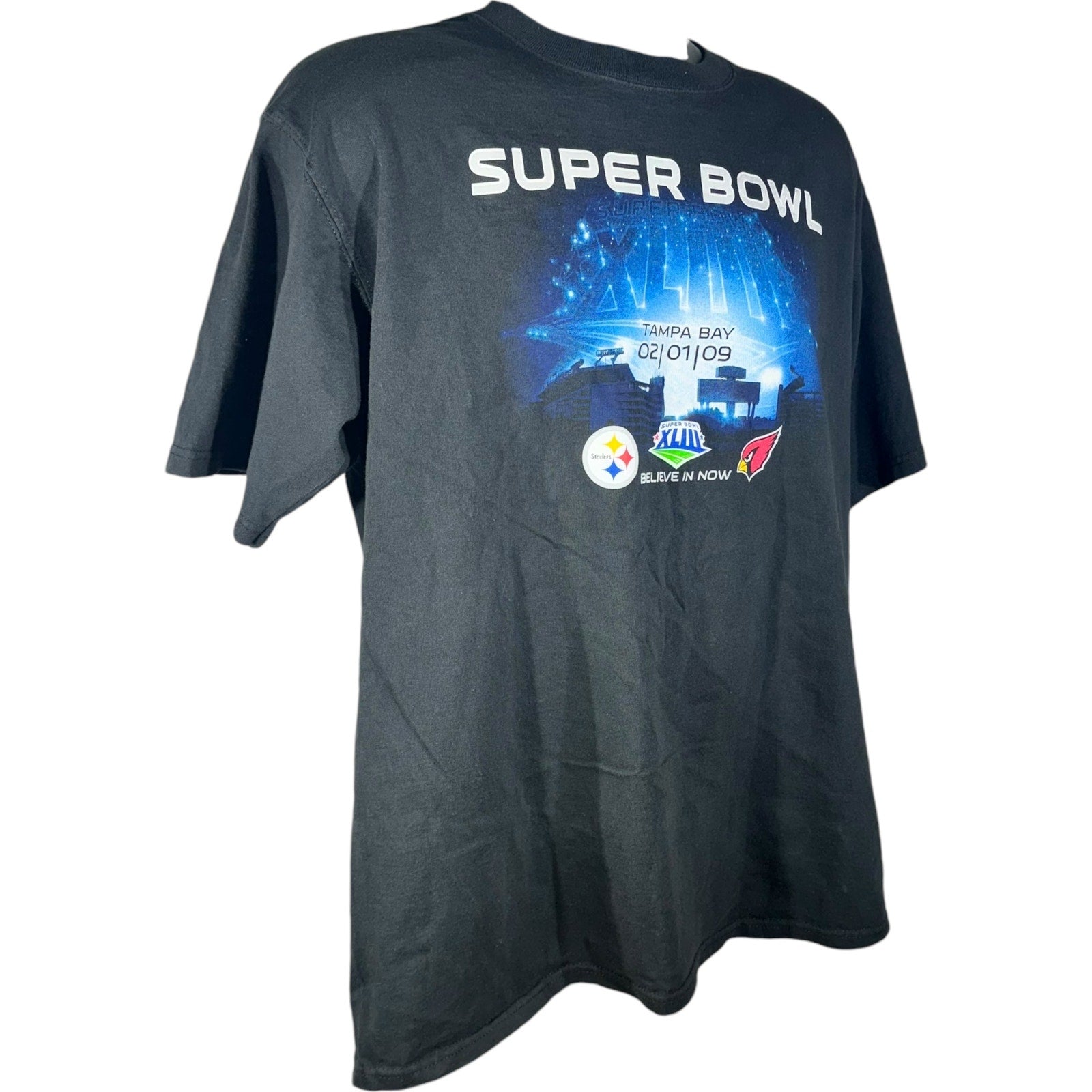 Collection of Super Bowl 43 Steelers Vs Cardinals NFL Tee in a gallery layout