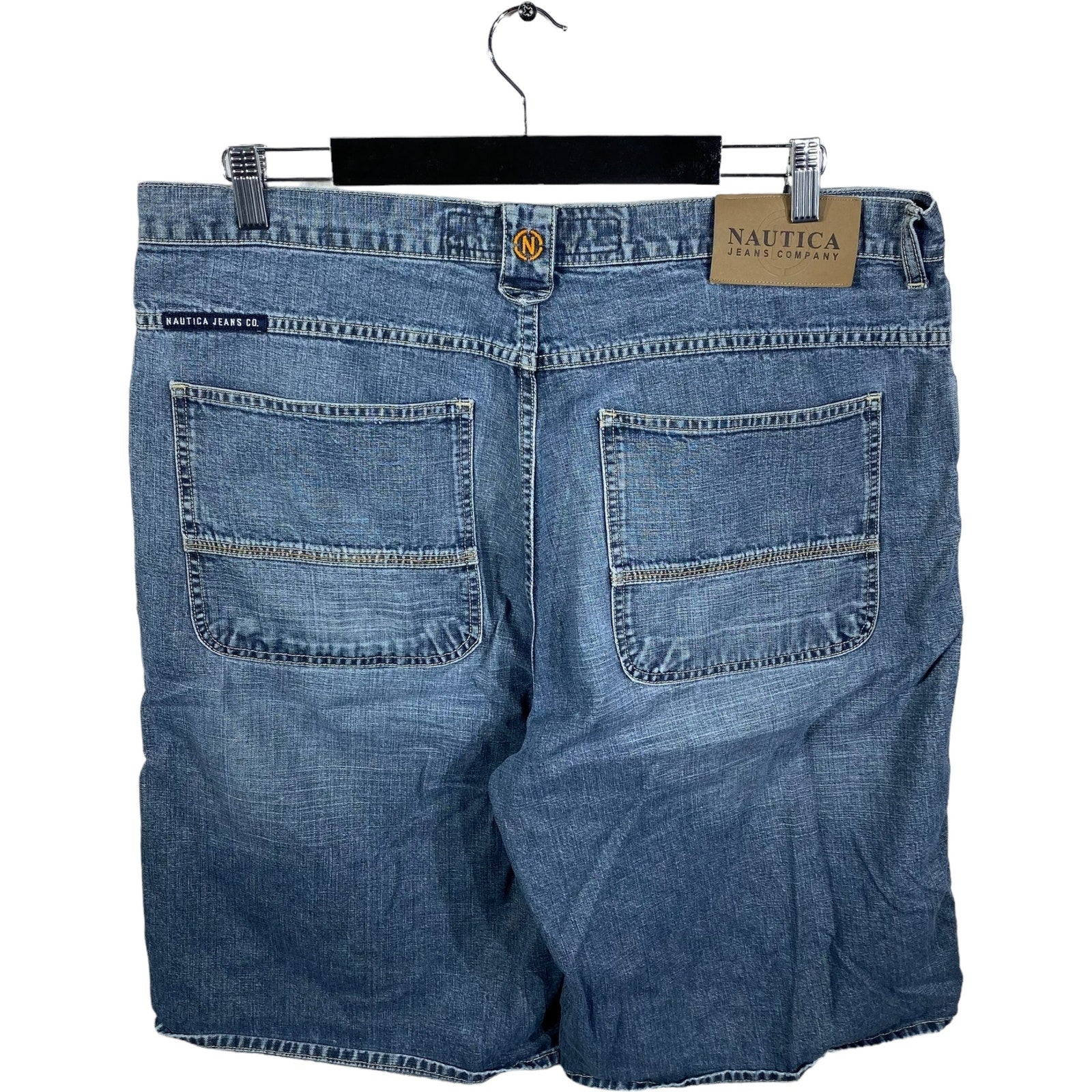 Collection of Nautica Jeans Zip Fly Denim Shorts in a gallery layout