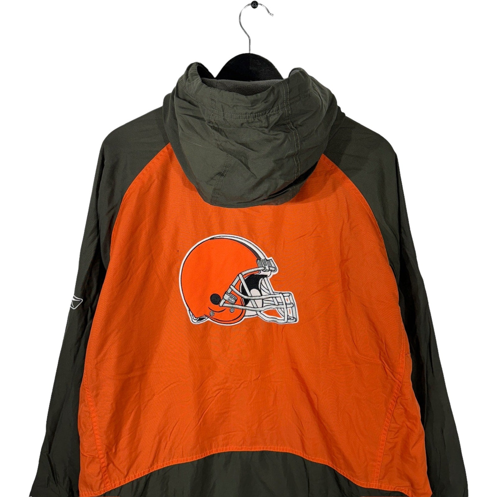 Collection of Vintage Cleveland Browns Reebok NFL Puffer Jacket in a gallery layout