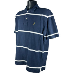 Collection of Nautica Striped Short Sleeve Polo in a gallery layout