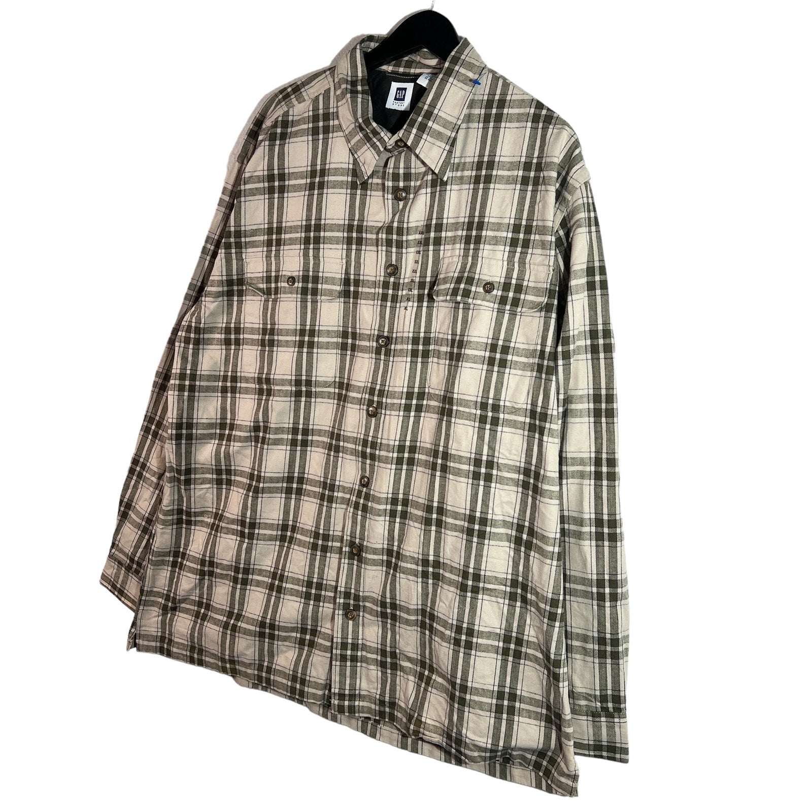 Collection of NWT Gap Plaid Long Sleeve Button Down in a gallery layout