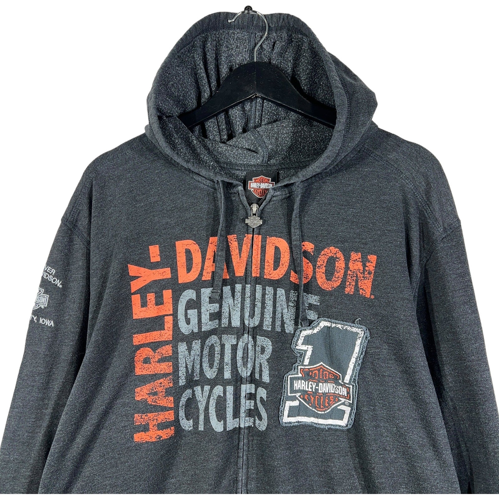 Collection of Harley Davidson Iowa Full Zip Hoodie in a gallery layout