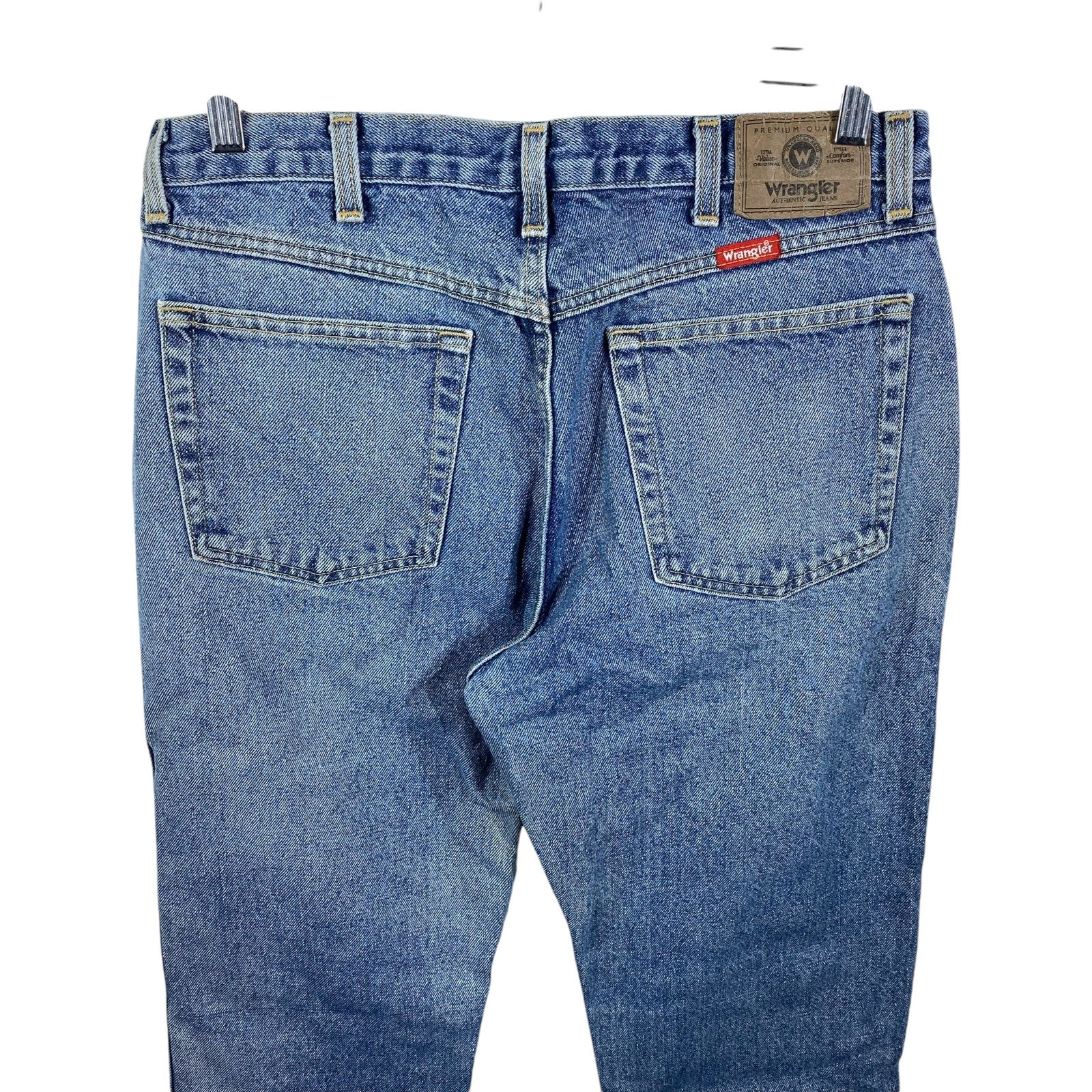 Collection of Wrangler Denim Straight Leg Jeans in a gallery layout