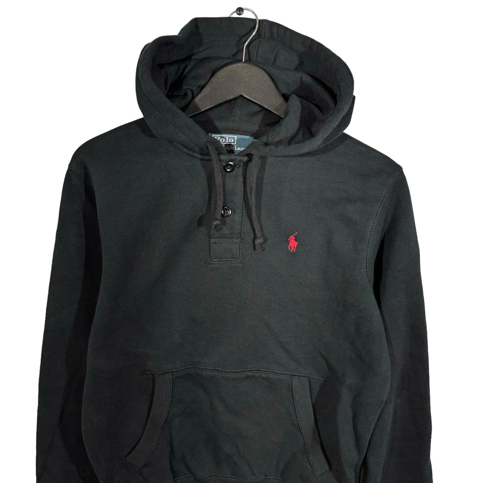 Collection of Vintage Polo Ralph Lauren 1/4 Button Hoodie in a gallery layout