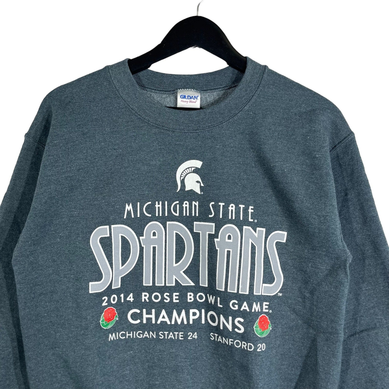 Collection of Vintage Michigan State Spartans Rose Bowl Champions Crewneck in a gallery layout