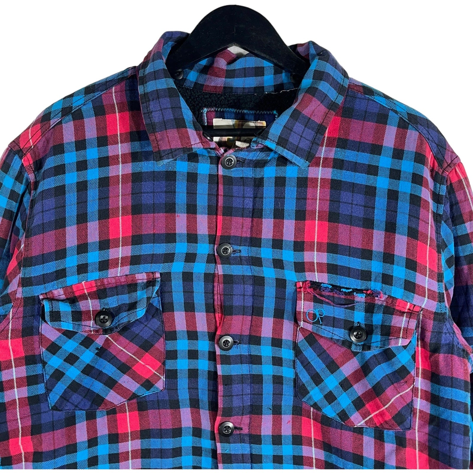Collection of OP Plaid Long Sleeve Flannel in a gallery layout