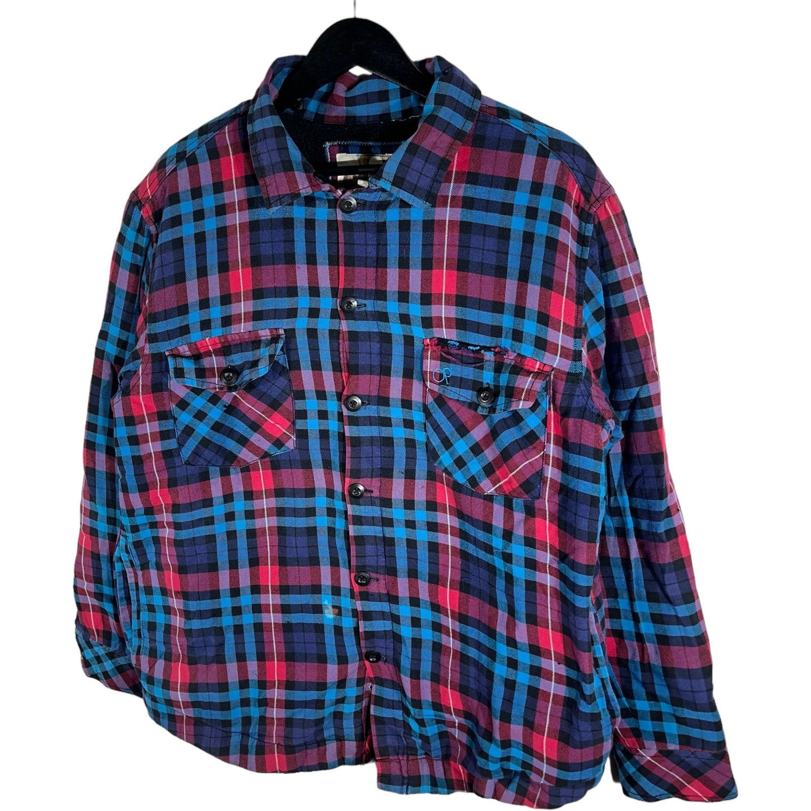 Collection of OP Plaid Long Sleeve Flannel in a gallery layout